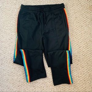 H&MxPride Rainbow Stripe Tailored Track Pants sz M